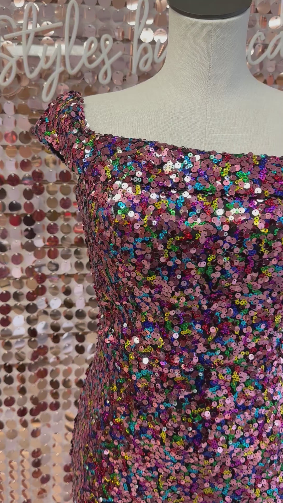 multi color prom dress Multi Color Sequin Prom Dress 9180 lavender / Small