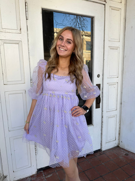 Lavender Bow Dress Small
