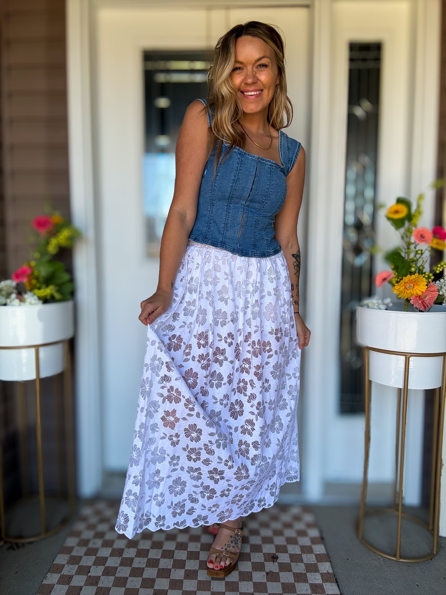 Steve Madden Sequin Column Midi Skirt in Black Steve Madden Sequin Column Midi Skirt in Black