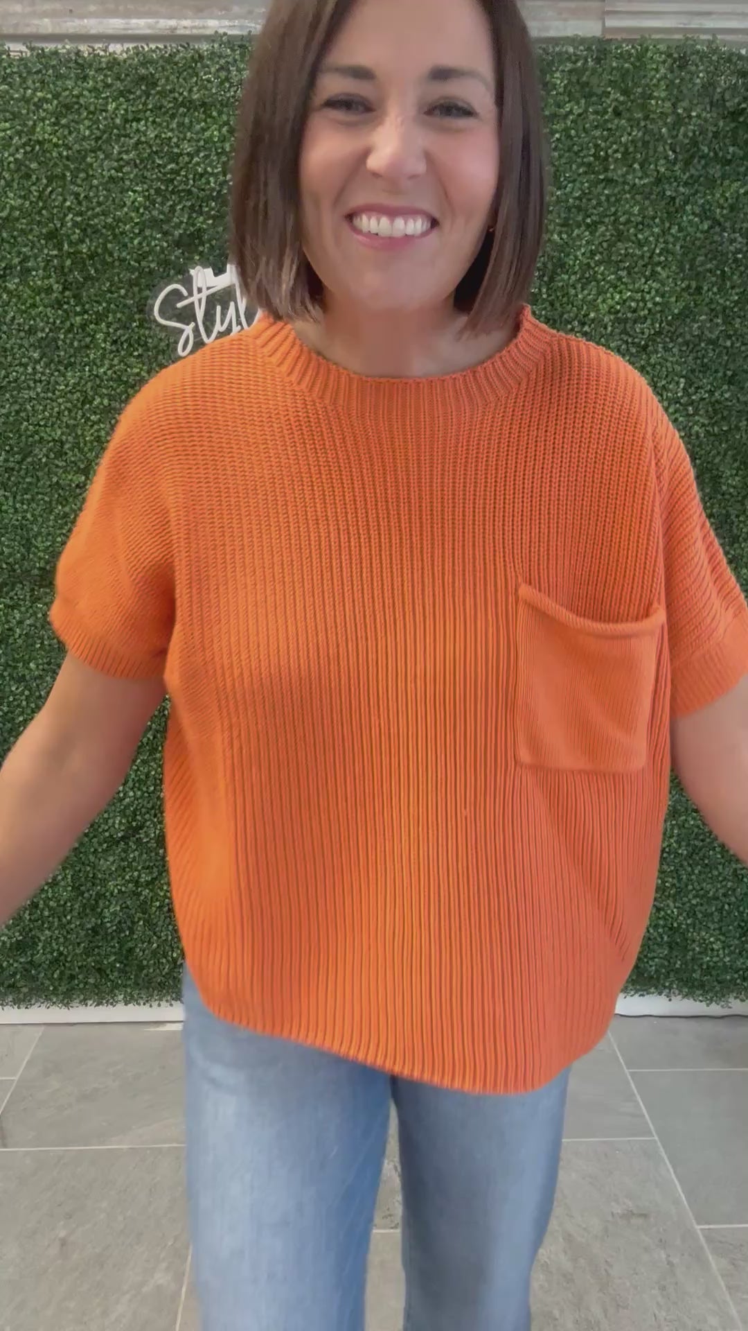 Pumpkin Drop Shoulder Sweater
