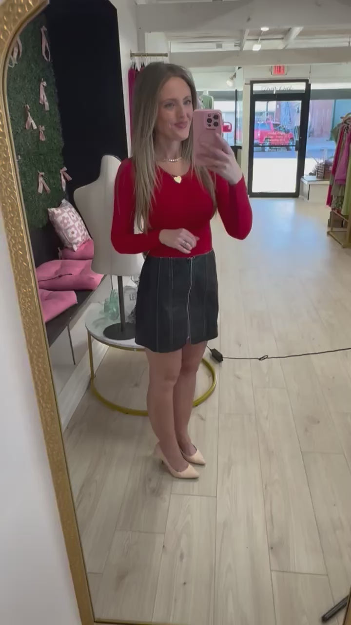Biker Babe Leather Mini Skirt
