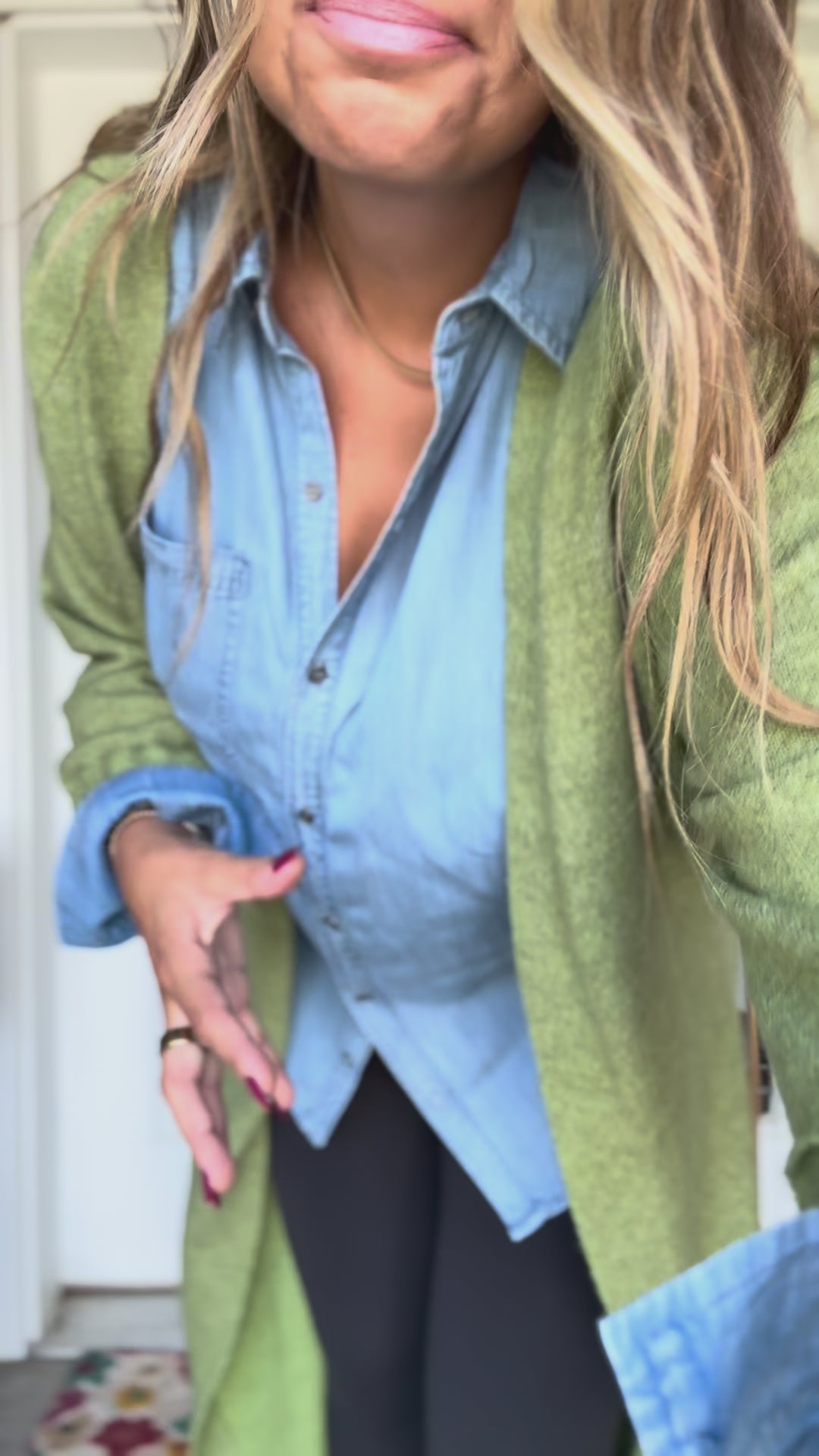 Olive Open Cardigan